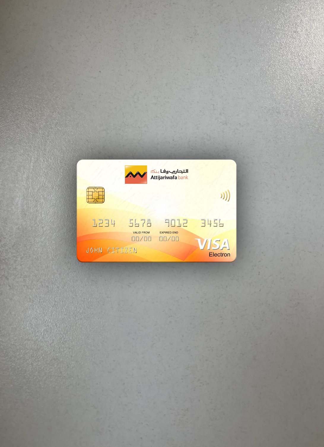 Download Senegal Attijariwafa Bank visa electron card photolook front Photoshop template